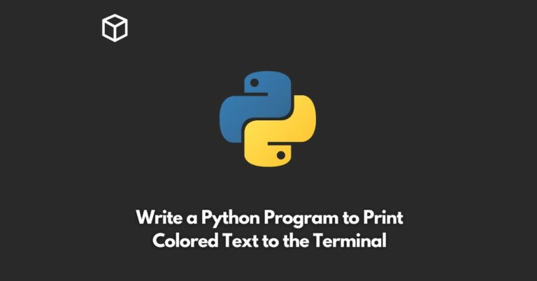 write a python program to print colored text to the terminal