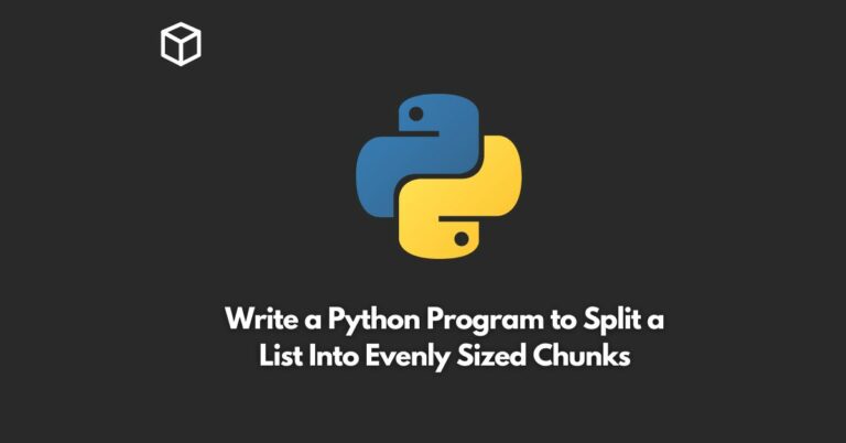 write a python program to split a list into evenly sized chunks