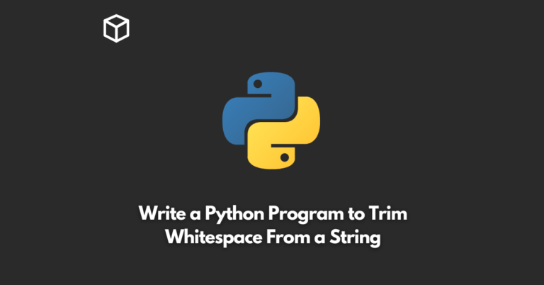 write a python program to trim whitespace from a string