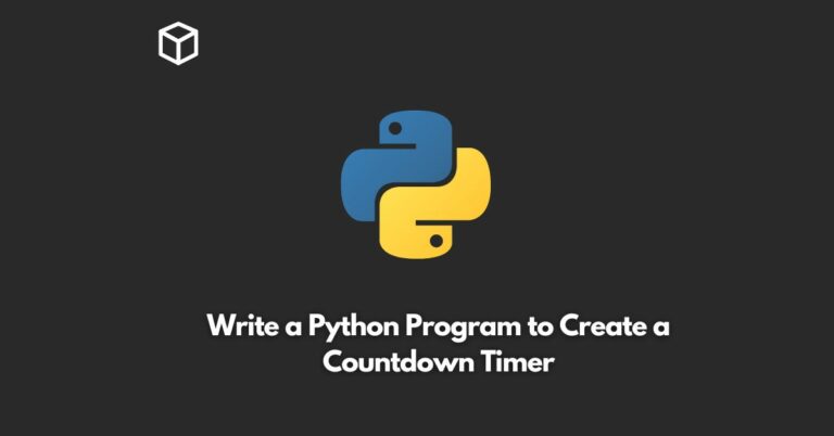 write a python program to create a countdown timer