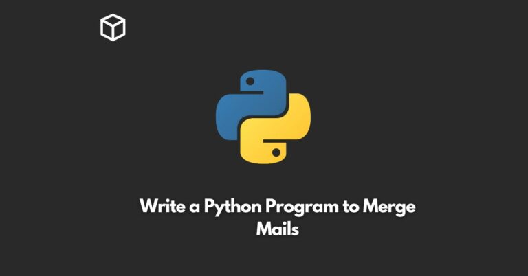 write a python program to merge mails