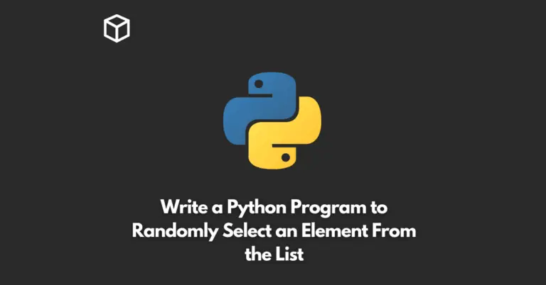 write a python program to randomly select an element from the list